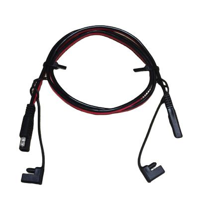 China A.W.G. Quick Battery Wiring DC 12AWG 16AWG 14 SAE To SAE 2 Pin Power Station Extension Cable With Dust Plug Holder 15A High Current for sale