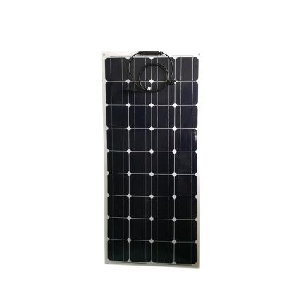 China Flexible Solar Power System 100W Watt Solar Panel 12V Off Grid Flexible Battery Charging For RV Marine Collage Camping for sale