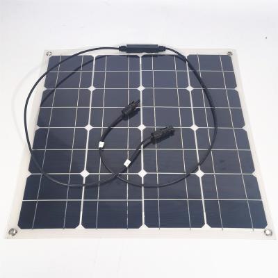 China Flexible Solar Power System Solar Panel 40W 18V RV Boat Marine Battery System Charging Monocrystalline for sale