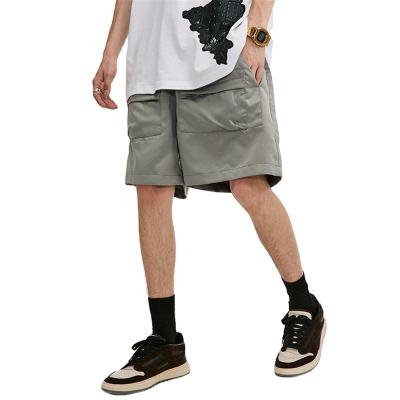 China New Style Summer Viable Mens Smooth Back Shorts Letters Embroidery Loose Drawstring Shorts High Street Mens Cargo Pants Shorts for sale