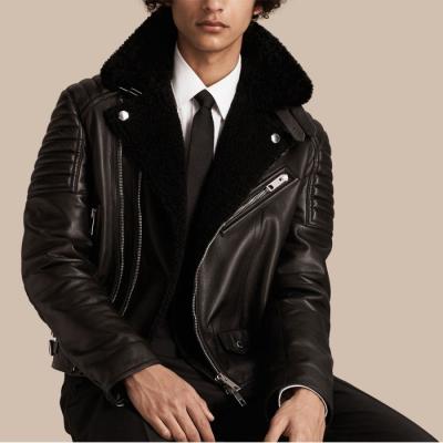 China Custom Made Oversize Fashion Fur Coat Leather Jacket Waterproof For Men Motorcycles Leather Jacket 2021 for sale