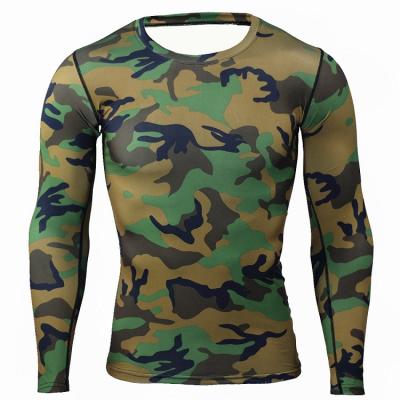 China Custom Camouflage Camouflage Long Sleeves Breathable Hot Selling Casual 100% Cotton T-Shirt For Men for sale