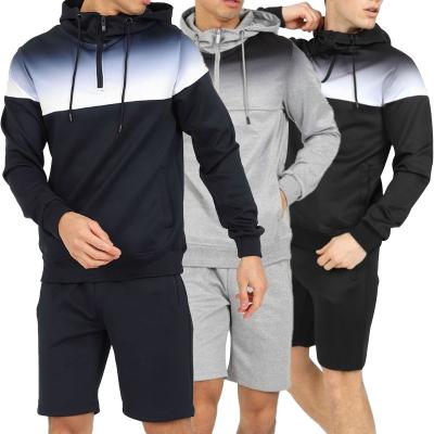 China Man sport suit hoodies drawstrinshort panty elastic band waist plus size two pieces set for sale