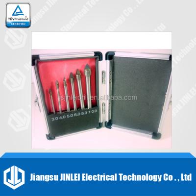 China Drilling 6 Pcs Glass Tile And Glass Drill Bit Set In Aluminum Case for sale