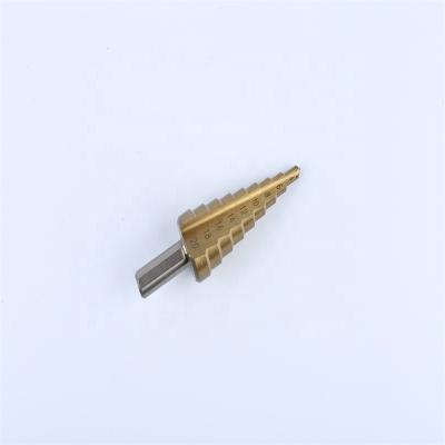 China HSS 4241 Metal Drilling 4-12 Step Straight Flute Tin-Coated Drill Bits for sale