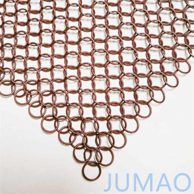 China Copper Chain Ring Mesh Curtains Interior Drapery 10mm for sale