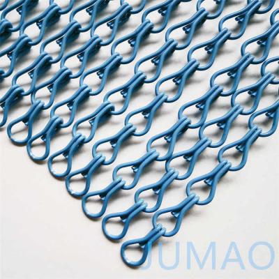 China Spraying Metal Chain Link Curtains Door Fly Screen 2mm for sale