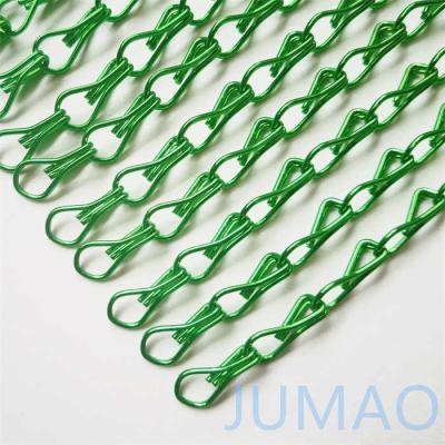 China Green Shower Metal Chain Link Curtains Ceiling Parallel Straight for sale