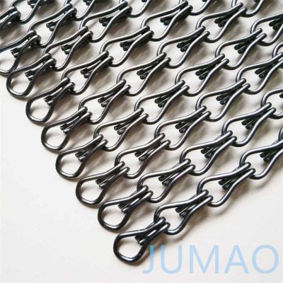 China Space Divider Metal Chain Link Curtains Fly Screen Curved Andulated for sale