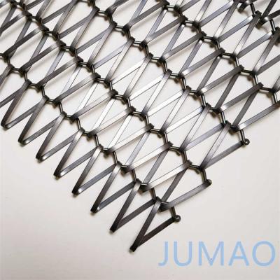 China Chrome Finished Decorative Wire Grille Steel Mesh Fabric for sale