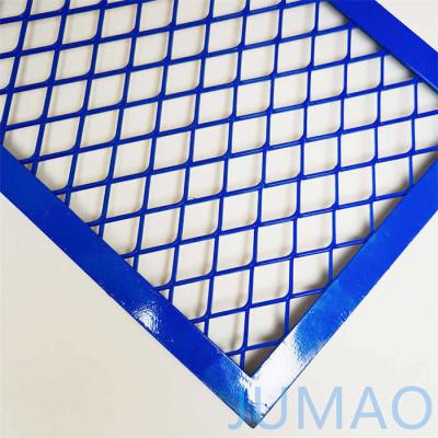 China Blue Expanded Decorative Wire Mesh Cabinet Inserts Outdoor for sale