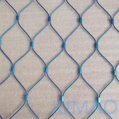 China OEM X-Tend Safety Stainless Steel Cable Mesh Netting Blue 2mm for sale