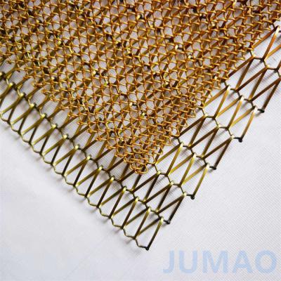 China Spiral Copper Aluminum Metal Mesh Curtain Texture For Commercial Spaces for sale