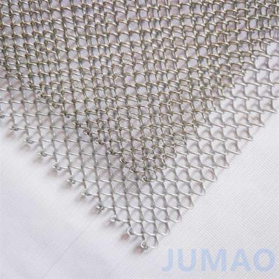 China Spiral Metal Mesh Curtains With Diamond Holes For Space Division for sale