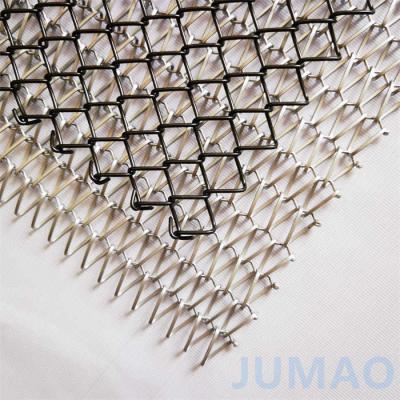 China Diamante de malla de metal cortina divisor de habitación Jumao Sprial Decoración de metal cortinas en venta