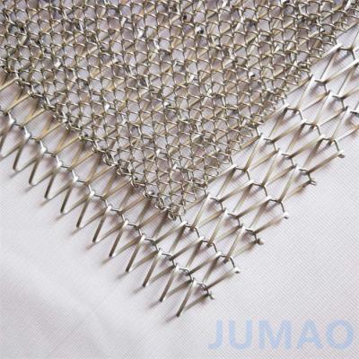 China Max Unrestricted Metal Mesh Curtain Texture With Diamond Perforations for sale