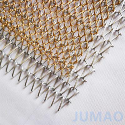 China Stylish Texture Metal Mesh Curtains Coil Space Dividers For Club Hotels for sale