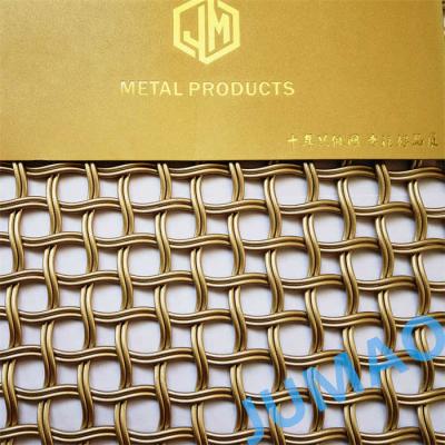 China 10mm Aperture Crimped Weave Decorative Brass Mesh 2x2 Open Size for sale