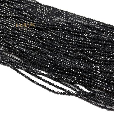 China Shiny Faces Wholesale Natural Black Onyx Faceted Round Bead 2,3,4mm Black Agate Small Gemstone Loose Beads For Jewelry Making Beads Delivery for sale