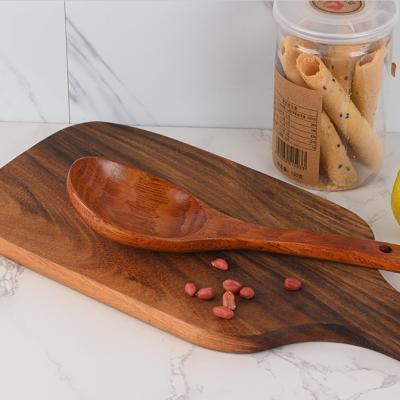 China Environmentally Friendly 24cm Disposable Japanese Household Scoop Customizable Wooden Spoon for sale