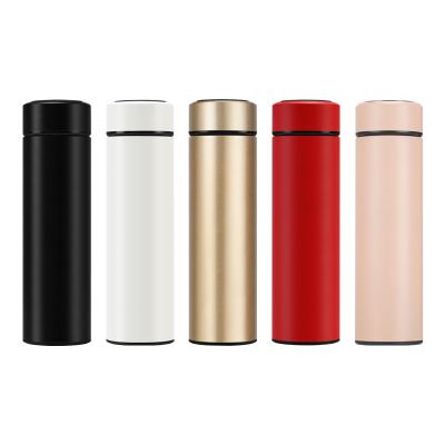 China New Style 500ml PORTABLE Stainless Steel Thermos Mug With Temperature LED Display Smart Insulated Lid Flask Flask Bottle for sale