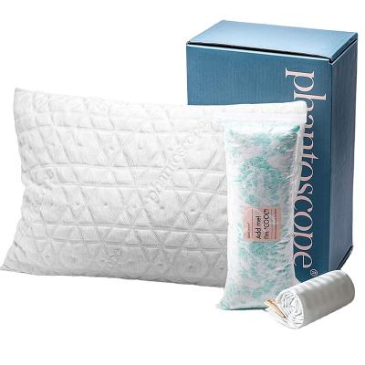 China Anti-Apnea shredded memory foam pillow queen (20x30) with washable pillow cover, great support and fluffy for sale