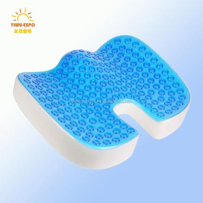 China New Cooling 100% Polyester Jacquard Office Adults Rectangle Christmas Cushion Gel Expanded Massage Gel Car Cushion Memory Foam for sale