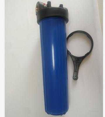 China Hotel single filter housing bigblue 20inch carbon filter housing with key domestic RO water purifier PP PVC AS PC material for sale