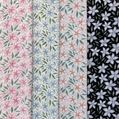 China QUICK DRY African Digital Printing Fabric Breathable Crinkle Floral Print Noodle Costume Fabric For Dress for sale