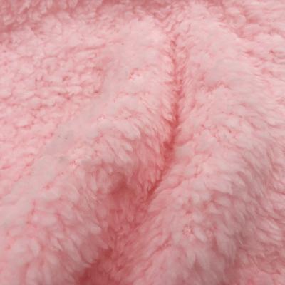 China Baby Plain Fleece Coral Shrink-Resistant Blanket Fabric Double Sided Flannel Fleece Fabric 100% Polyester Sleepwear Fabric for sale