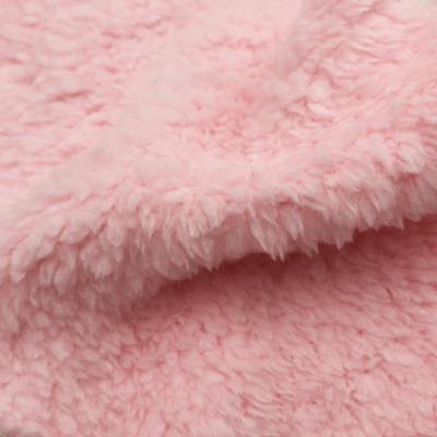 China Super Soft Coral Polyester Double Stretch Fleece Baby Winter Flannel Fleece Fabric Polyester Shrink-Resistant for sale