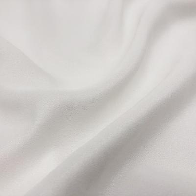 China Stretch Fabric Wholesale Plain Silver Yarn Polyester Fabrics White Printed 100% Undergarment Chiffon Fabric for sale