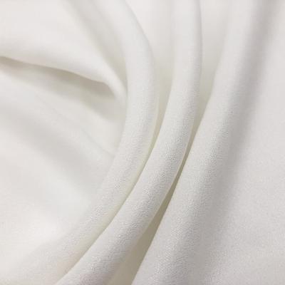 China Stretch Fabric Wholesale Plain Silver Yarn Polyester Fabrics White Printed 100% Undergarment Chiffon Fabric for sale