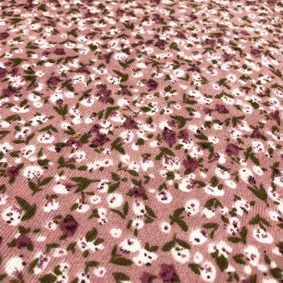 China Blackout fashion polyester stretch printde floral medium weight 230gsm 21W wale corduroy fabric for sofa home textile for sale