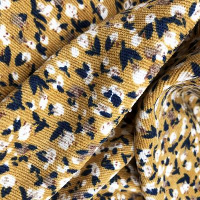 China Blackout corduroy fabric pet 21 durable wale polyest breeches printed fabric fabric textile corduroy fabric wholesale for sale