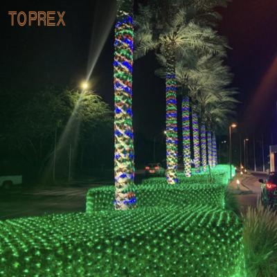 China 2020 new arrival 2.0mm PVC cable TOPREX DECOR led net fish net light luces de navidad outdoor for sale