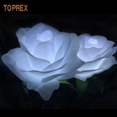 China Regular Shine Torpex Decor Rose For Wedding Decoration Artificial Led Light Up Artificial Flower Stand For Sale for sale