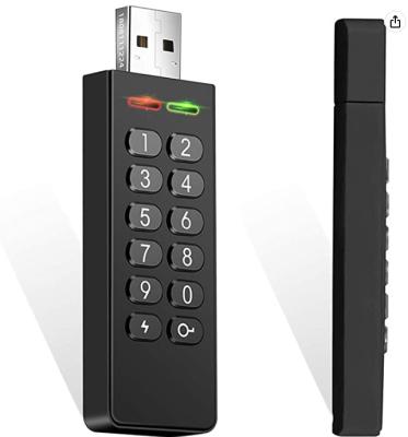 China Metal Encrypted 256 Bit 16 Gigabyte U Disk USB 2.0 Hardware Password Safe Flash Memory Stick For Personal Protection Aluminum Shell for sale