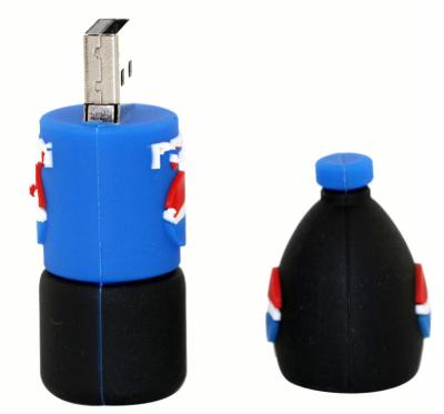 China 2012 Silicone Plastic Fashion Rubber Bottle Shape Usb 32GB 64GB Flash Drive for sale