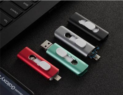 China Custom metal logo 3 in 1 type C USB 3.0 stick otg 64gb 128gb 512gb usb flash drive for sale