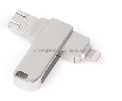 China White Metal USB 3.0 Inch Reader Metal OTG USB Flash Drive For iPhone OTG USB Stick for sale