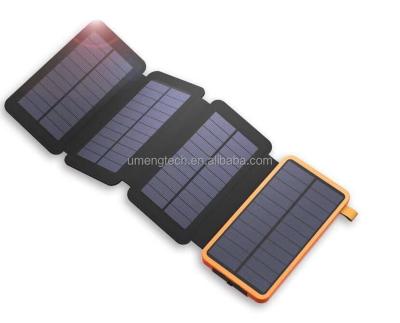 China Fast Charging Support 3 In 1Solar Phone Charger 10000mAh Portable Foldable Power Bank Smartphone Solar Panels Fast Charging for sale