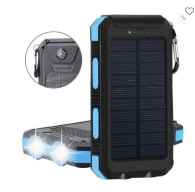 China Quick Power Bank Solar Power Banks Feelle Support Charging OEM Portable Outdoor Waterproof Solar Panel Led Light Mobile Charging 8000mah for sale