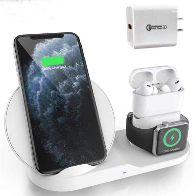 China UniversalÂ   3in Phone Desktop Stand 1 Radio Charger Dock Charging Stand for Apple Watch for AirPods pro for sale