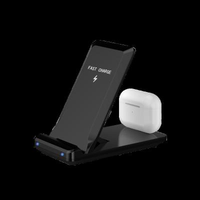 China Qi Fast Wireless Charger T-300 For iPhone 6 Mobile Phone Accessories 2in 1 15W Wireless Charger for sale