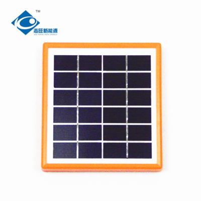 China 2W 6V high efficiency Glass Laminated solar panel ZW-2W-6V transparent glass solar panel for sale