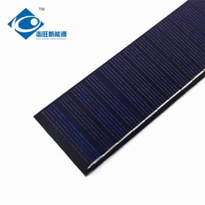 China 1.3w monocrystalline solar panel ZW-26040P transparent solar cell 16V 260X40.1X2mm for sale