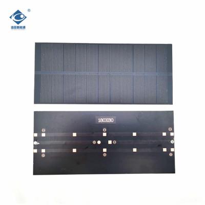 China 5.5V Mono Solar Panel Charger ZW-18080-P Transparent PET Solar Panel 1.9W Semi-flexible Solar Panel for sale