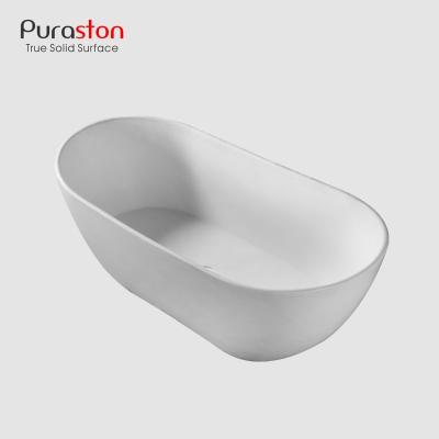 China Puraston Contemporary 71 Inch Height Custom Small Artificial Resin Stone Free Standing Acrylic Bathtub For Japan Tub for sale