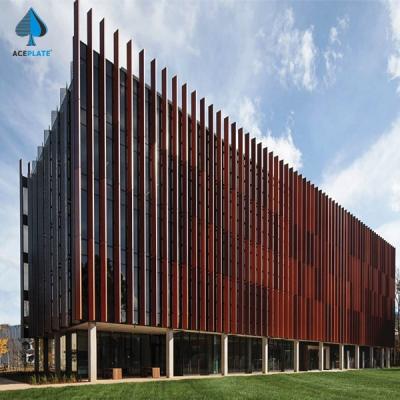 China ACEPLATE Facade Aluminum Canopy System Modern Building Framing Sun Canopy For Exterior Wall for sale